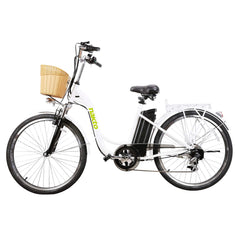 NAKTO City Electric Bicycle CAMEL Women 26" With Plastic Basket- Camel 250W